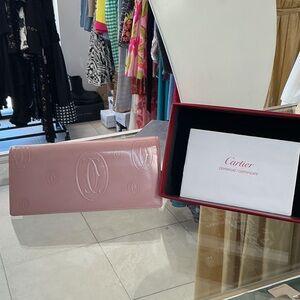 Cartier Blush Pink Leather Clutch